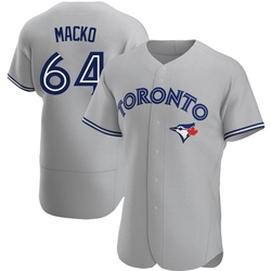 Adam Macko Men's Toronto Blue Jays Gray Authentic Road Jersey