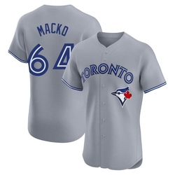 Adam Macko Men's Toronto Blue Jays Gray Elite Road Jersey