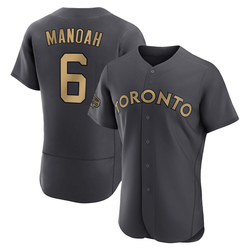 Alek Manoah Men's Toronto Blue Jays Charcoal Game Authentic 2022 All-Star Jersey