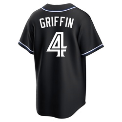 Alfredo Griffin Men's Toronto Blue Jays Black Replica Fashion Out Jersey