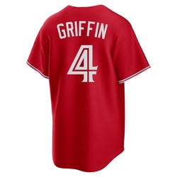 Alfredo Griffin Men's Toronto Blue Jays Red Replica Canada Day Jersey