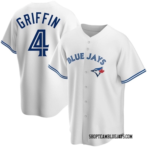 Alfredo Griffin Men's Toronto Blue Jays White Replica Home Jersey