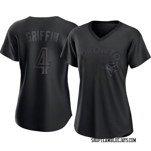 Alfredo Griffin Women's Toronto Blue Jays Black Authentic Pitch Fashion Jersey