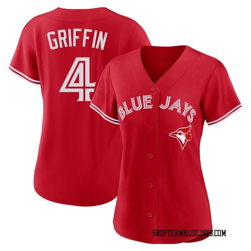 Alfredo Griffin Women's Toronto Blue Jays Red Replica Canada Day Jersey