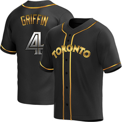 Alfredo Griffin Youth Toronto Blue Jays Black Golden Replica Alternate Jersey