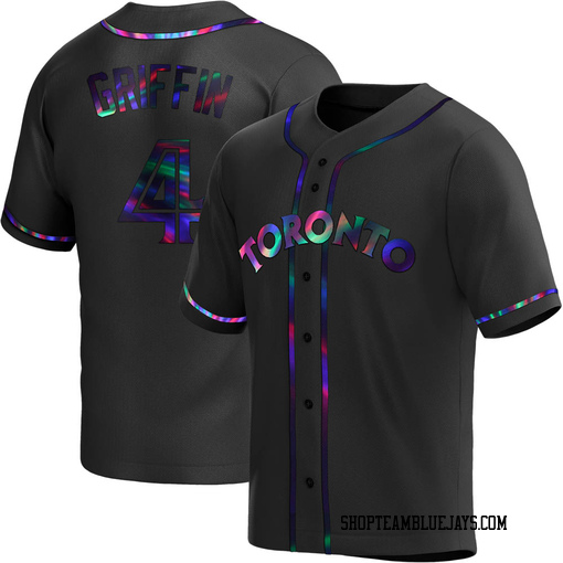 Alfredo Griffin Youth Toronto Blue Jays Black Holographic Replica Alternate Jersey