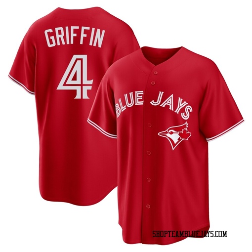 Alfredo Griffin Youth Toronto Blue Jays Red Replica Canada Day Jersey
