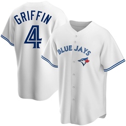 Alfredo Griffin Youth Toronto Blue Jays White Replica Home Jersey