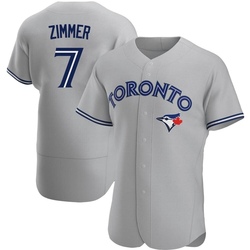 Bradley Zimmer Men's Toronto Blue Jays Gray Authentic Road Jersey
