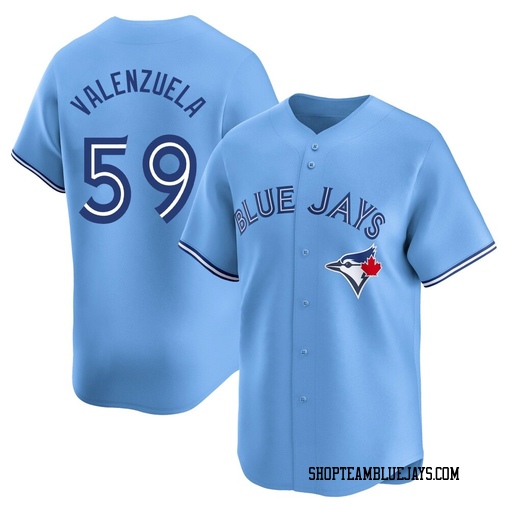 Brandon Valenzuela Men's Toronto Blue Jays Blue Limited Powder Alternate Jersey