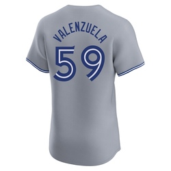 Brandon Valenzuela Men's Toronto Blue Jays Gray Elite Road Jersey