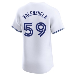 Brandon Valenzuela Men's Toronto Blue Jays White Elite Home Jersey