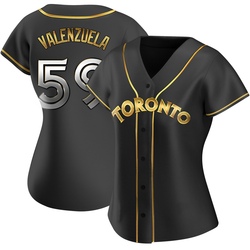 Brandon Valenzuela Women's Toronto Blue Jays Black Golden Replica Alternate Jersey