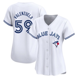 Brandon Valenzuela Women's Toronto Blue Jays White Limited Home Jersey