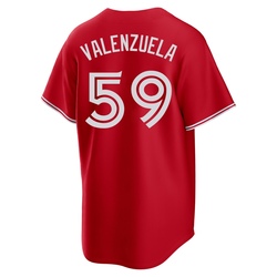 Brandon Valenzuela Youth Toronto Blue Jays Red Replica Canada Day Jersey