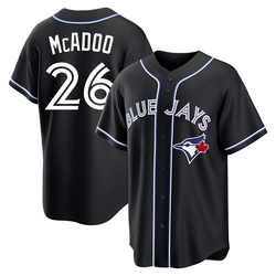 Charles McAdoo Men's Toronto Blue Jays Black Replica Fashion Out Jersey