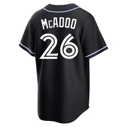 Charles McAdoo Men's Toronto Blue Jays Black Replica Fashion Out Jersey