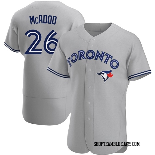 Charles McAdoo Men's Toronto Blue Jays Gray Authentic Road Jersey