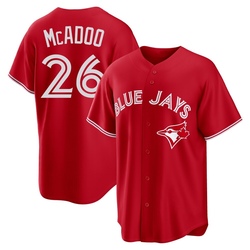 Charles McAdoo Men's Toronto Blue Jays Red Replica Canada Day Jersey