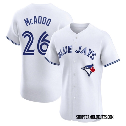 Charles McAdoo Men's Toronto Blue Jays White Elite Home Jersey