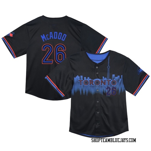 Charles McAdoo Toddler Toronto Blue Jays Black Limited 2024 City Connect Jersey