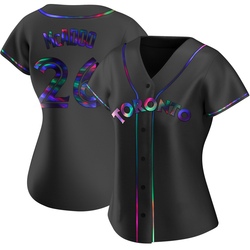 Charles McAdoo Women's Toronto Blue Jays Black Holographic Replica Alternate Jersey