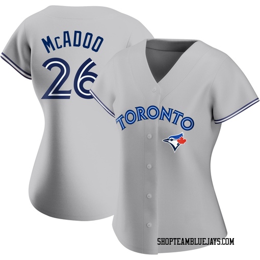 Charles McAdoo Women's Toronto Blue Jays Gray Authentic Road Jersey