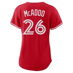 Charles McAdoo Women's Toronto Blue Jays Red Replica Canada Day Jersey