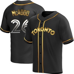 Charles McAdoo Youth Toronto Blue Jays Black Golden Replica Alternate Jersey