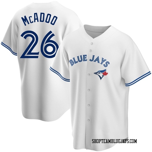 Charles McAdoo Youth Toronto Blue Jays White Replica Home Jersey