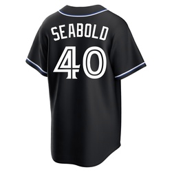 Connor Seabold Men's Toronto Blue Jays Black Replica Fashion Out Jersey