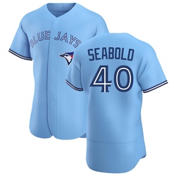 Connor Seabold Men's Toronto Blue Jays Blue Authentic Powder Alternate Jersey