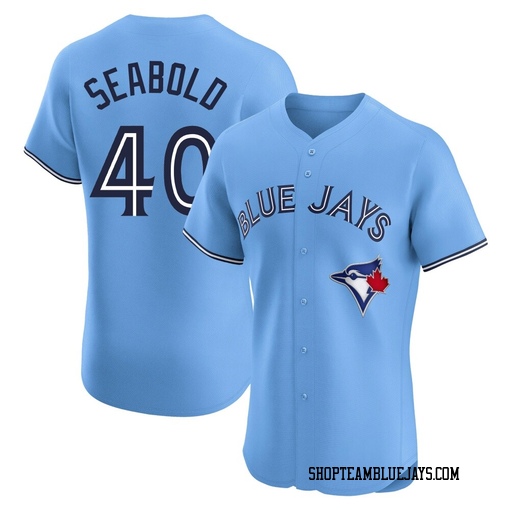 Connor Seabold Men's Toronto Blue Jays Blue Elite Powder Alternate Jersey