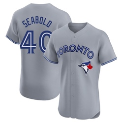 Connor Seabold Men's Toronto Blue Jays Gray Elite Road Jersey