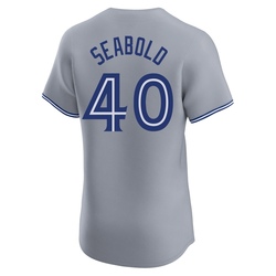 Connor Seabold Men's Toronto Blue Jays Gray Elite Road Jersey