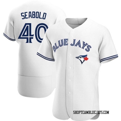 Connor Seabold Men's Toronto Blue Jays White Authentic Home Jersey