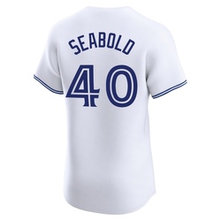 Connor Seabold Men's Toronto Blue Jays White Elite Home Jersey