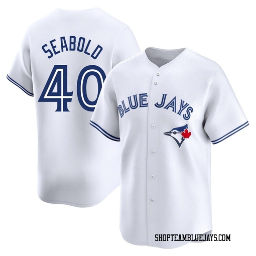 Connor Seabold Men's Toronto Blue Jays White Limited Home Jersey