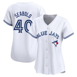 Connor Seabold Women's Toronto Blue Jays White Limited Home Jersey