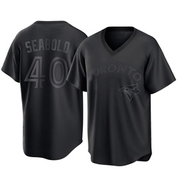Connor Seabold Youth Toronto Blue Jays Black Replica Pitch Fashion Jersey
