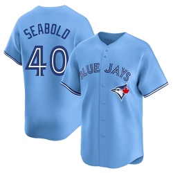 Connor Seabold Youth Toronto Blue Jays Blue Limited Powder Alternate Jersey