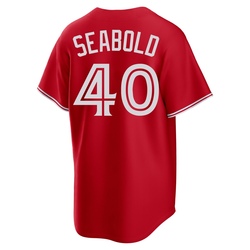Connor Seabold Youth Toronto Blue Jays Red Replica Canada Day Jersey