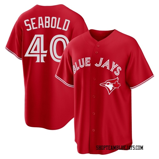Connor Seabold Youth Toronto Blue Jays Red Replica Canada Day Jersey