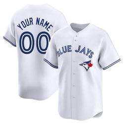 Custom Men's Toronto Blue Jays White Limited Home Jersey