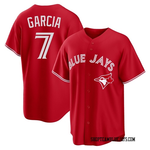 Damaso Garcia Men's Toronto Blue Jays Red Replica Canada Day Jersey