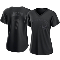Damaso Garcia Women's Toronto Blue Jays Black Replica Pitch Fashion Jersey