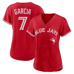 Damaso Garcia Women's Toronto Blue Jays Red Replica Canada Day Jersey