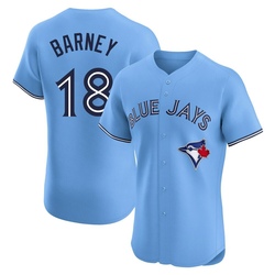 Darwin Barney Men's Toronto Blue Jays Blue Elite Powder Alternate Jersey