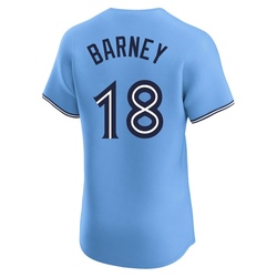 Darwin Barney Men's Toronto Blue Jays Blue Elite Powder Alternate Jersey