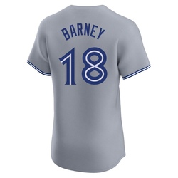 Darwin Barney Men's Toronto Blue Jays Gray Elite Road Jersey
